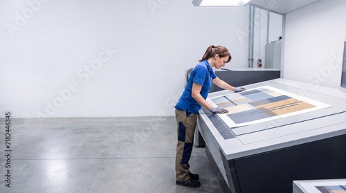 Quality control check of large format print on digital press