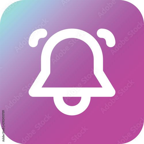 Vibrant Gradient Notification Bell Icon Illustration