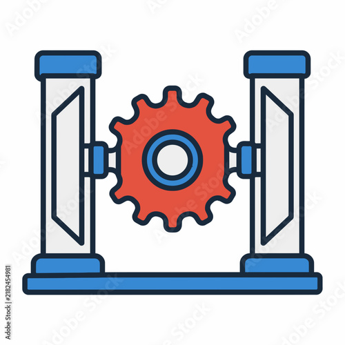 Industrial Mechanical Gear Assembly Icon