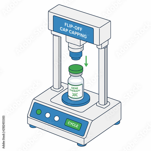 Isometric gene therapy vial capping machine vector