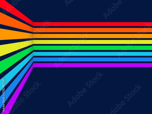 Minimal Rainbow Corner Stripes Texture