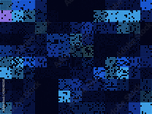 Clean Fintech Block Grid Vector Pattern
