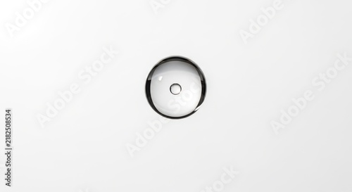 Gray Circular Metal Object Isolated On White Background