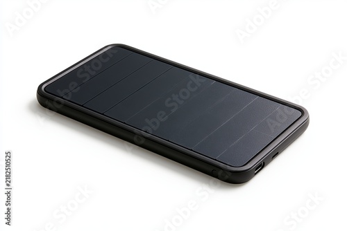 Sleek Portable Solar Charger Device on White