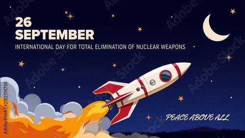 Space rocket launching on international day for nuclear disarmament