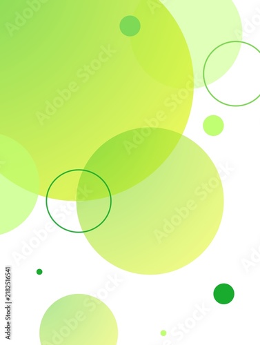 Frutiger eco background (Minimalist abstract background with overlapping organic circles in green and lime tones) 