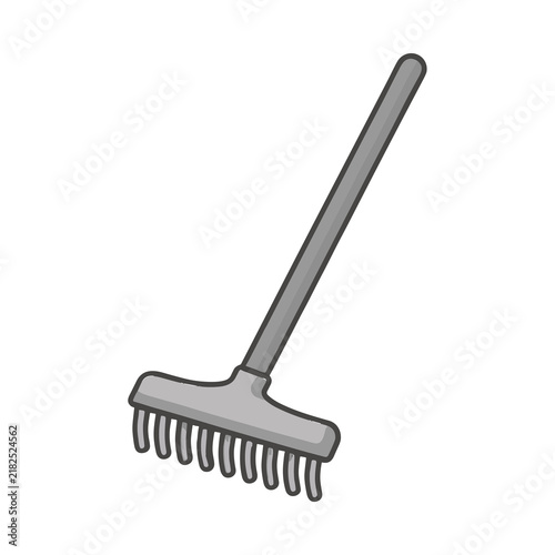 Obraz na płótnie Hand rake isolated on transparent background