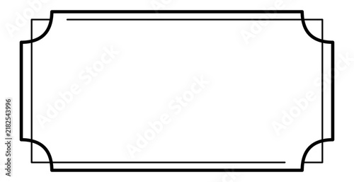 Minimalist Oriental Geometric Border Frame
