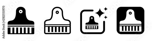 Paint brush icon for wall renovation and home interior improvement concept