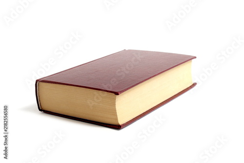 One book lies on a white background.