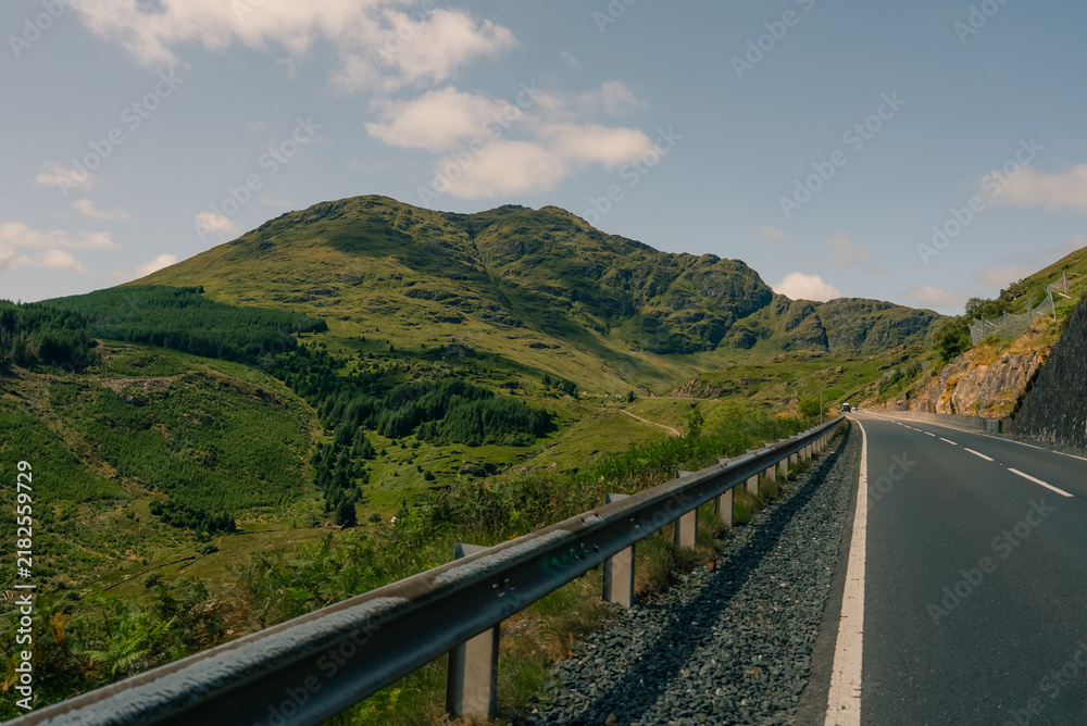 Fototapeta premium Glen Croe valley and Rest and Be Thankful mountain pass in the Scottish Highlands, Scotland, UK - 4 September 2026.