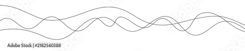 Thin curved wavy lines