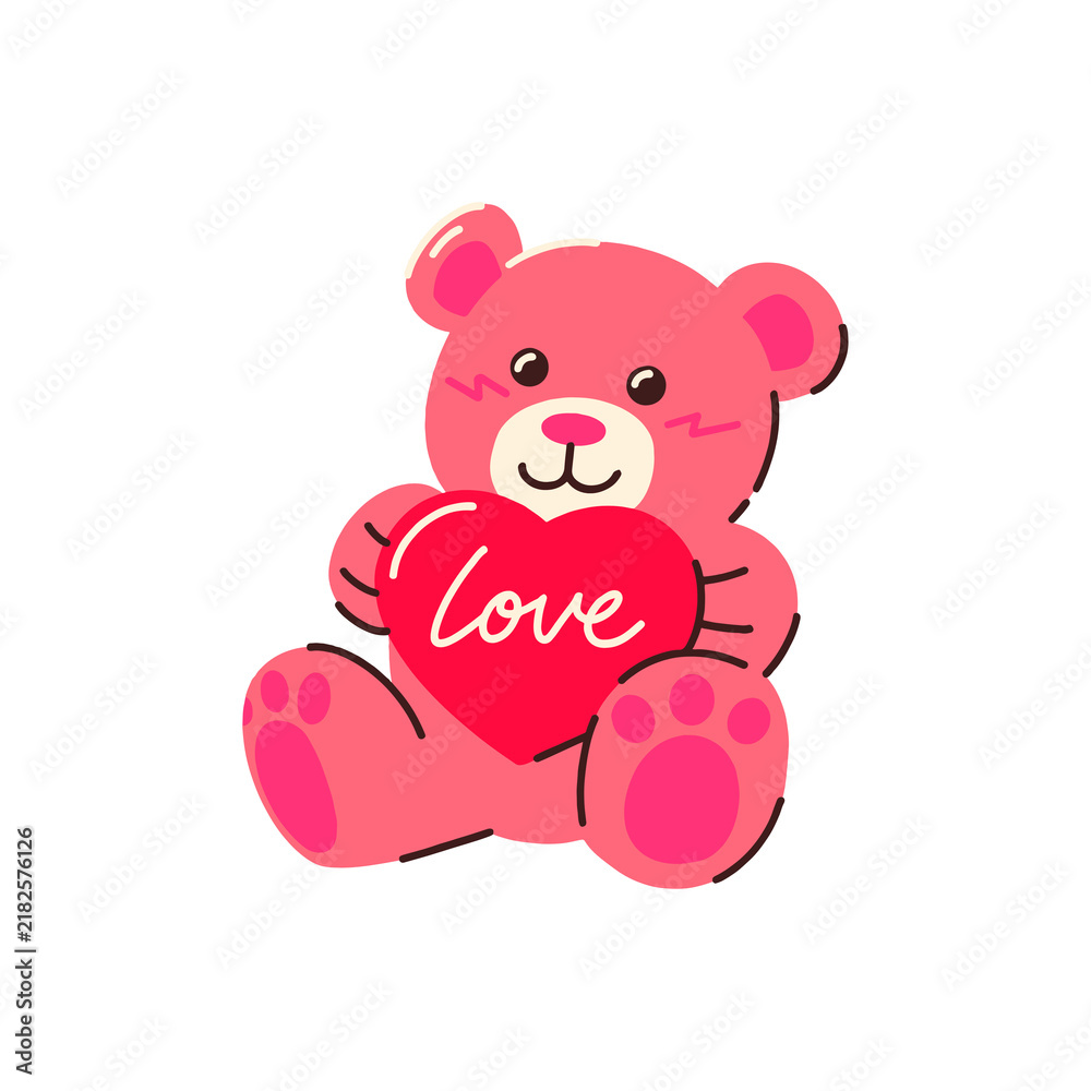 Fototapeta premium teddy bear with heart