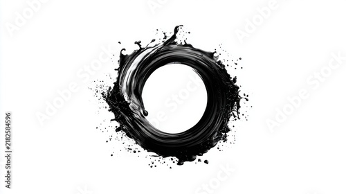Fluid circle burst dynamic liquid motion abstract art