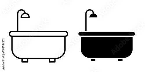 Jacuzzi Icon represents hot tubs, relaxation, wellness, spa experiences, and leisure with editable outline and fill vector illustrations.