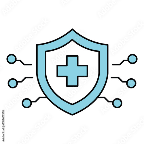Digital Immune System Vector Icon Depicting Automated Threat Defense