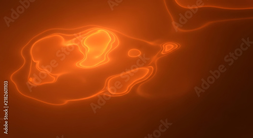 Abstract glowing orange cloud shape design