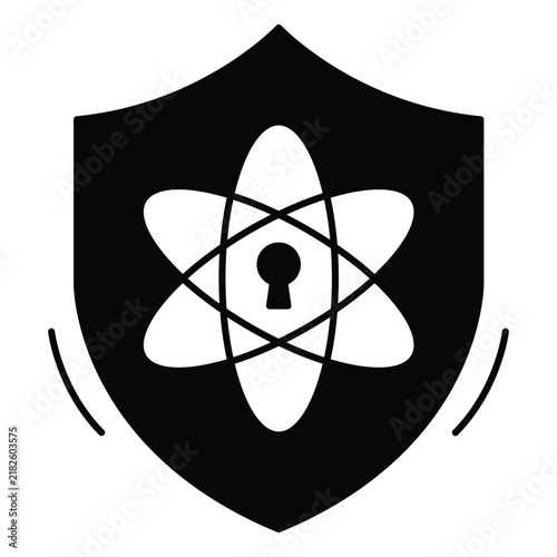 Quantum Security Vector Icon Illustrating Next Generation Data Protection