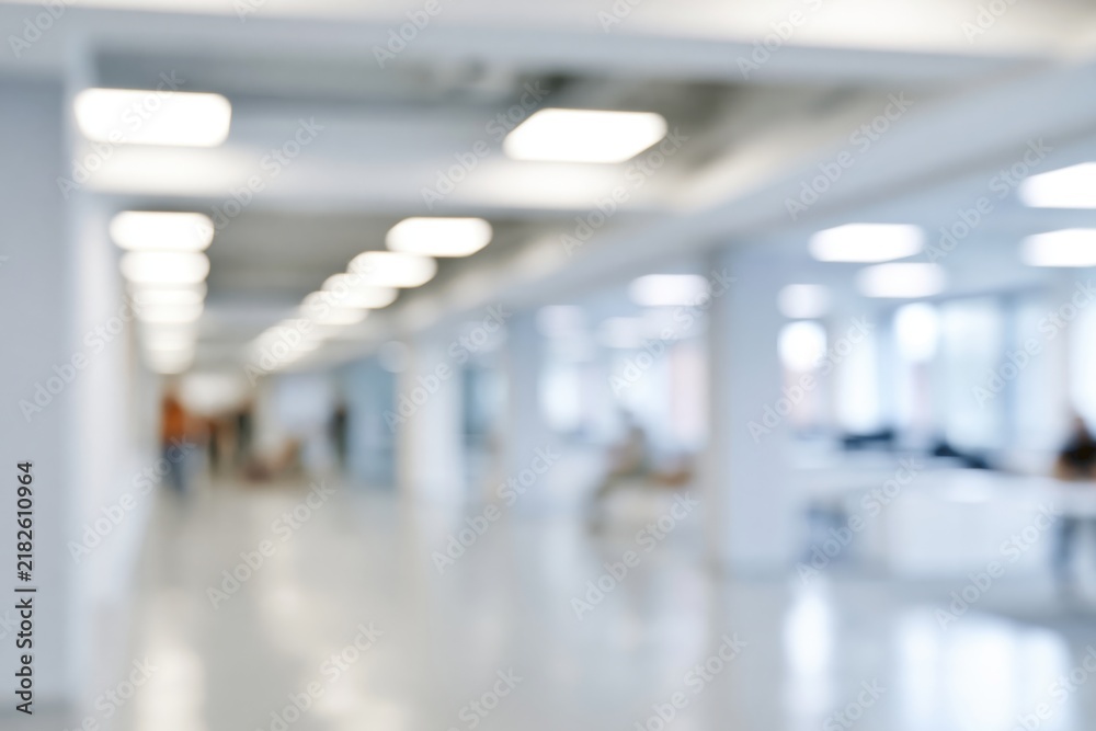 Obraz premium The Office Interior in a Bright Modern Corporate Space with Soft Blur and Light