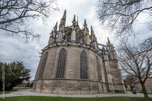 Gothic Apse and Buttresses of Saint Barbara Church in Kutna Hora