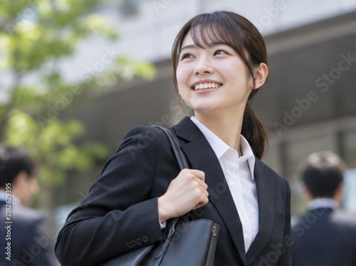 Plakat w ramie 新社会人,新入社員,新卒,新卒社員,新人社員,新人,若手社員,社会人,会社員,ビジネスマン,ビジネスウーマン,日本人男性,日本人女性,20代,若者,就職,就職活動,入社,入社式,新生活,仕事,職場,会社,企業,オフィス,研修,新人研修,OJT,社員教育,ビジネスマナー,スーツ,通勤,名刺,名刺交換,パソコン,デスク,先輩社員,上司,同僚,緊張,笑顔,希望,キャリア,成長,働く人,春,ビジネス,写真