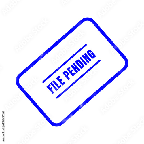 Canvastavla File pending stamp illustration clearly shows awaiting processing status with a