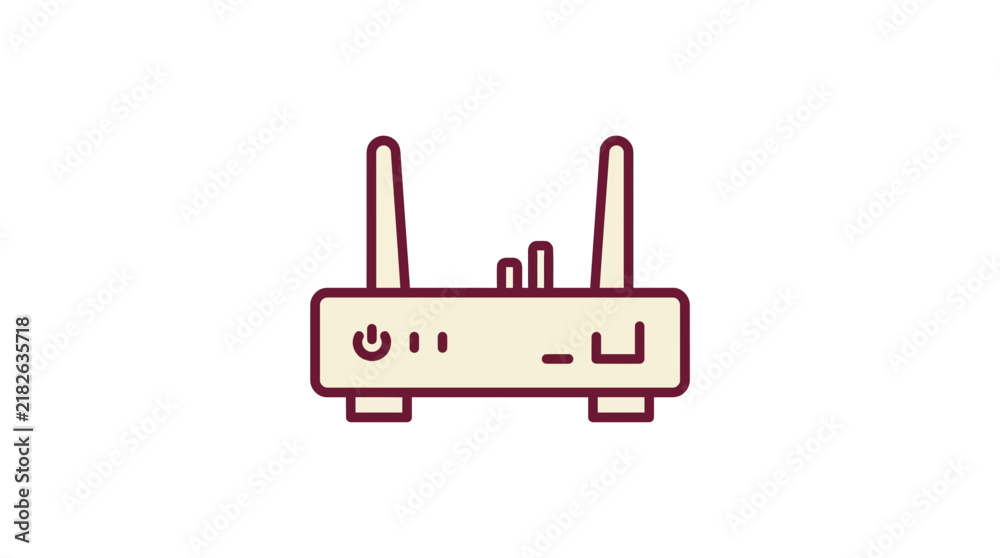 Obraz premium Wireless Router Icon Isolated on Transparent Background