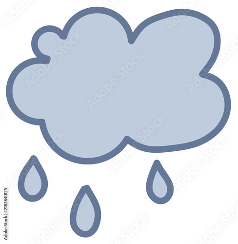 cloud and rain drops