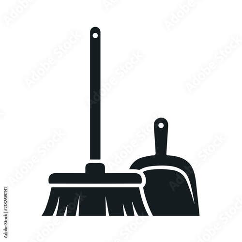 icon silhouette cleaning tool vector illustration