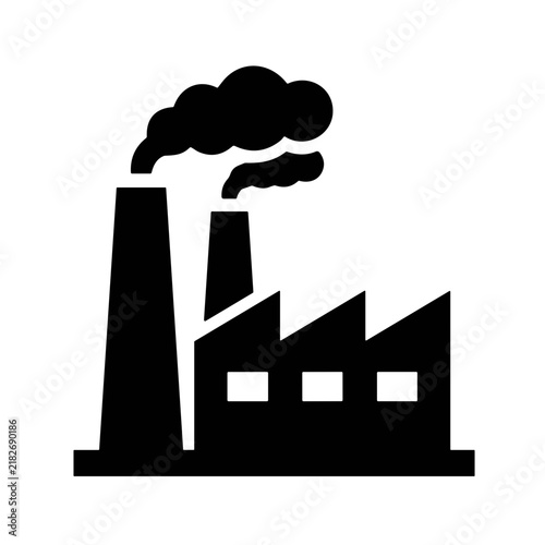 icon factory building vector illustration