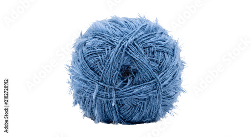 Cuadro en lienzo Fluffy ball of fuzzy dusty blue mohair wool yarn