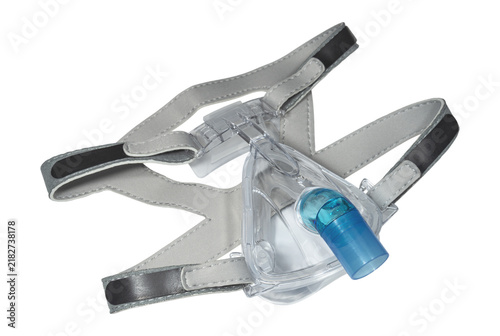Noninvasive ventilation mask on a transparent background