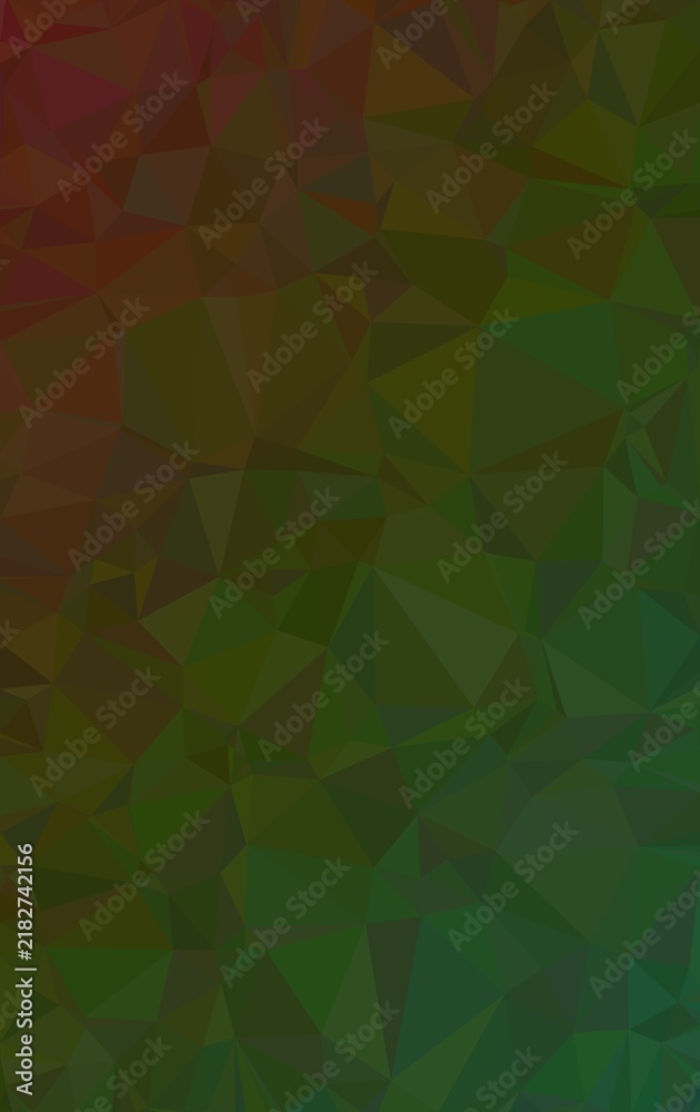 Obraz premium Dark geometric low poly background in green and brown hues perfect for modern abstract art and corporate presentations.
