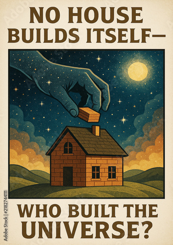 Sufi-Inspired Poster Declaring That Everything Made Requires a Maker. And All of Creation Requires a Creator
