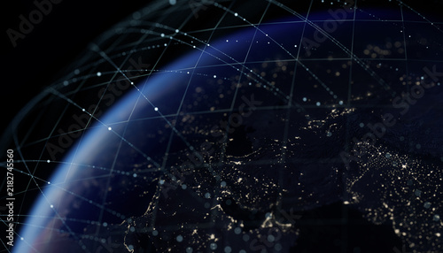 Global Digital Network over Planet Earth from Space