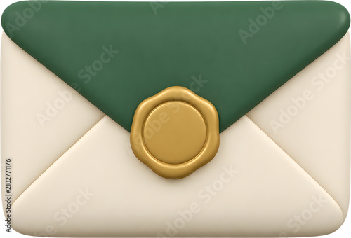 3D sealed envelope illustration