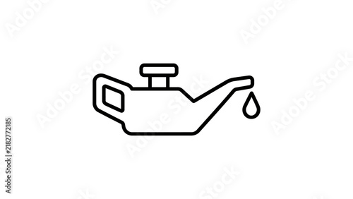Oil can icon featuring liquid drop for automotive fluid change.