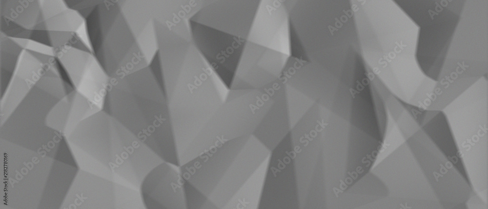 Obraz premium Abstract Gray and White Low Poly Geometric Polygon Background with Faceted Texture