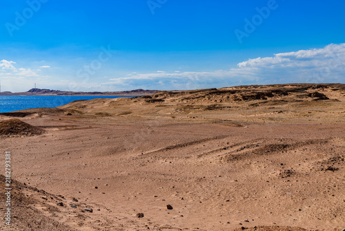 Landscape at Barrakuda bay. Ras Mohammed national park, Sinai peninsula, Egypt