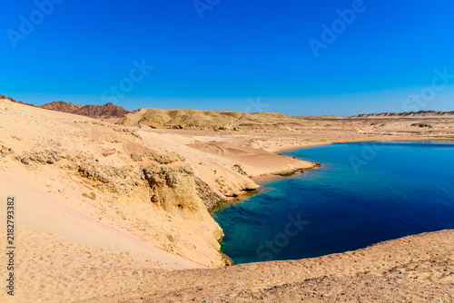 Landscape at Barrakuda bay. Ras Mohammed national park, Sinai peninsula, Egypt