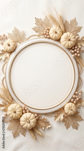 White & Gold Luxury Thanksgiving Frame