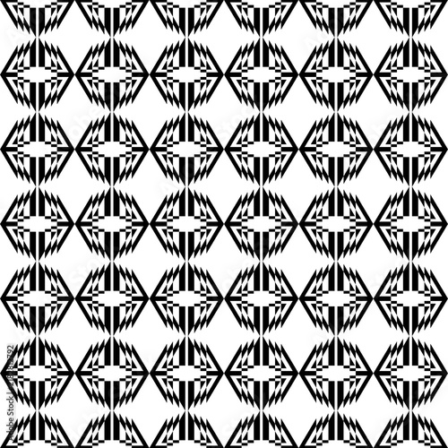 Abstract geometric seamless pattern with repeating vertical columns of sharp triangular and chevron motifs.