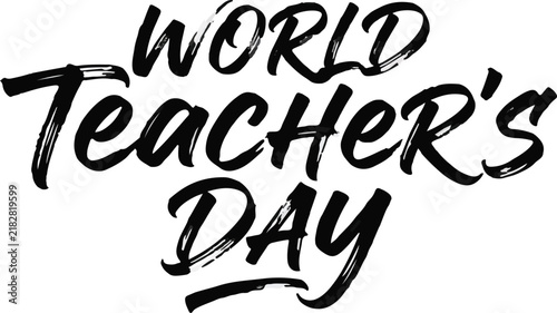 Bild auf Leinwand Celebrating world teachers' day honoring educators and their dedication to shapi