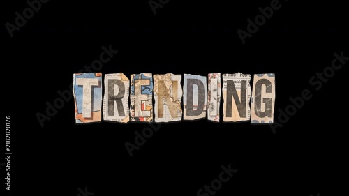 Trending Paper Grunge Typography Text Animation