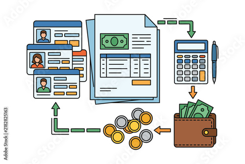 Foto Freelancer managing earnings from microstock sales