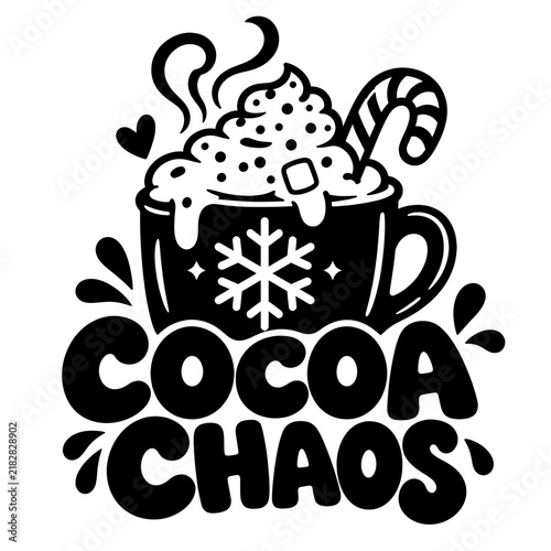 Christmas Quote Bundle Snow Much Fun Joy Ride Cocoa Chaos Tinsel Tangle Midnight Merry Funny Retro Holiday Typography Snowflake Scooter Hot Chocolate Cat Winter Lettering T-Shirt Graphic Design POD Pr