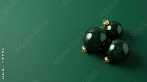 Green glass beads