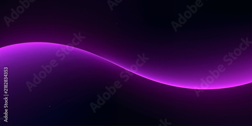 Abstract Vibrant Neon Magenta Curved Line on Dark Purple Background