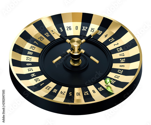 Fotografie Luxury casino roulette wheel isolated on Transparent Background for gambling and