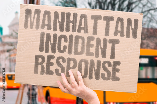 Obraz na plátne "Manhattan incident response" City protocol for handling violent events